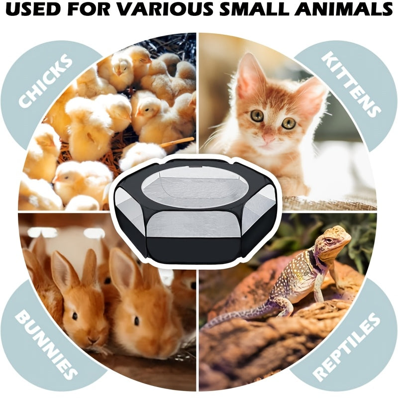 Small Animal Playpen Foldable Pop-Up 47" Portable Pet Pen with Mesh Cover for Guinea Pigs Rabbits Ferrets Chinchillas Kittens Hamsters