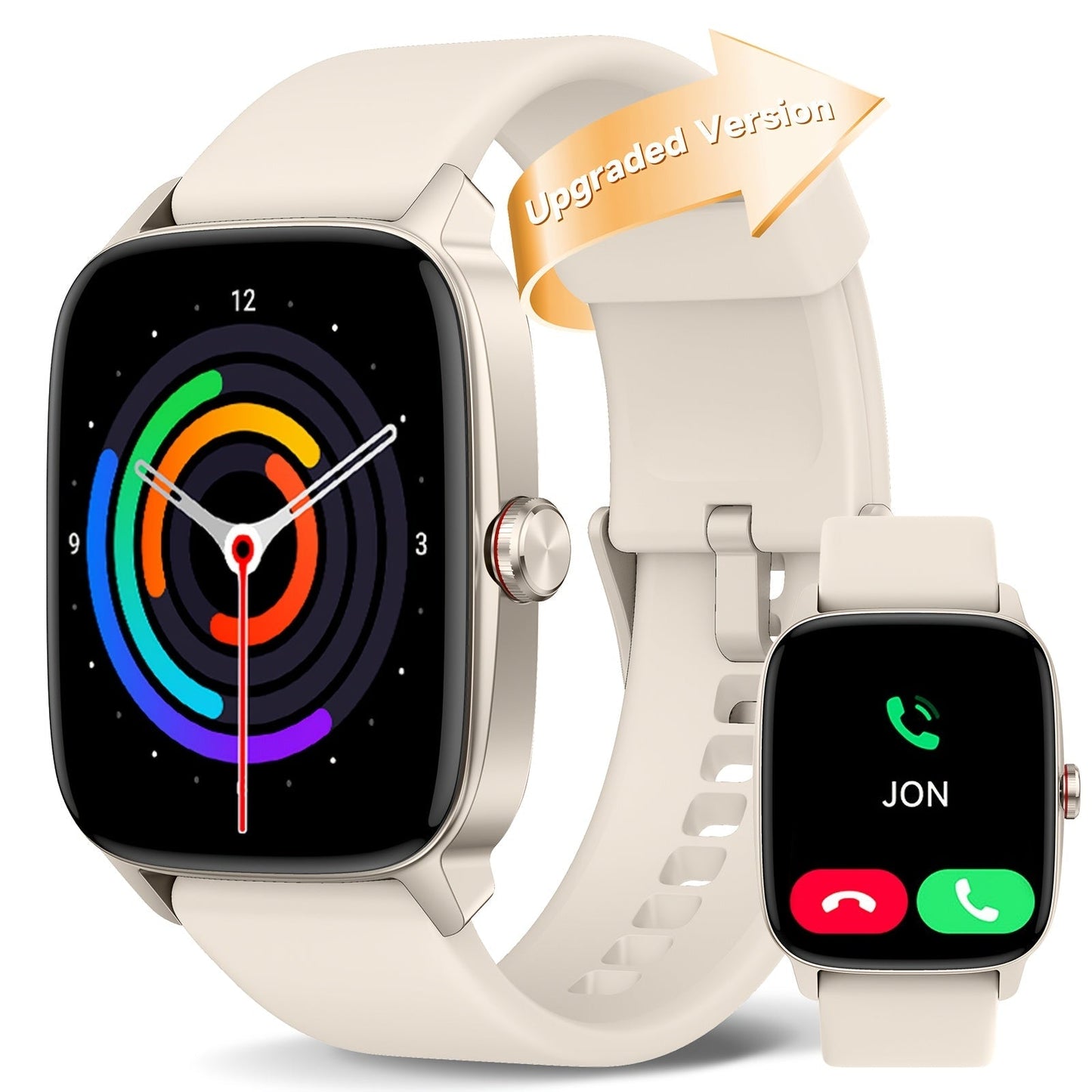 Smartwatch with Built-in Alexa FAWEIO 1.8" HD Touch Screen, Bluetooth Calling, 100+ Sport Modes, Fitness Tracker Heart Rate Sleep