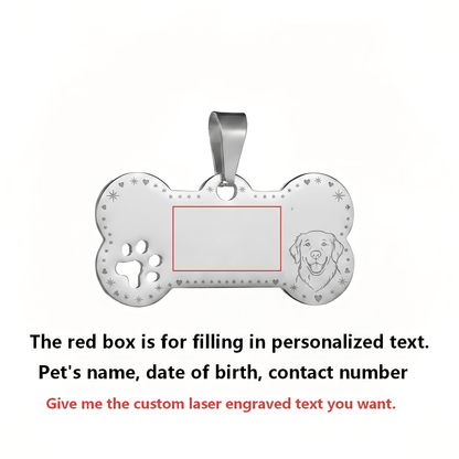 Custom Dog Collar Cuban Chain with Engravable Pet ID Tag – Personalized Name & Phone Number Plate for Small Medium Large Dogs & Cats