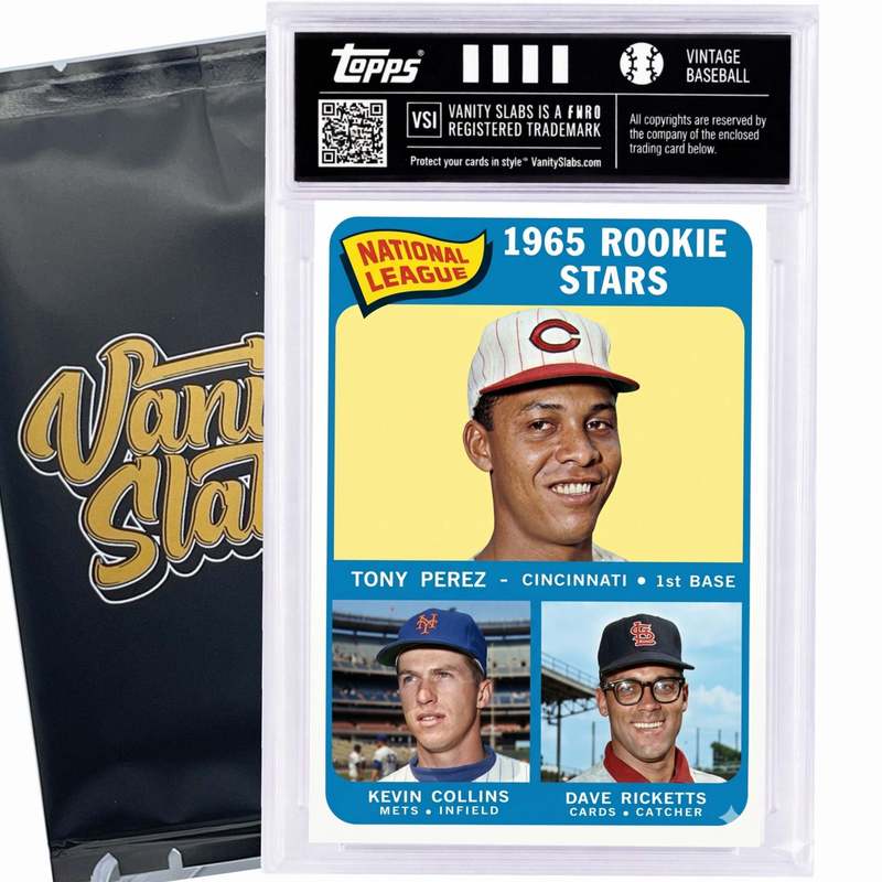 Sports Trading Cards, 1965 Topps-Labeled Baseball Mystery Vanity Slab with One Card for Display