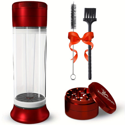 3-in-1 Herb Grinder with Cone Loader & Rolling Machine, Multifunctional Tobacco Grinder Blunt Joint Roller Filling Storage All-in-One