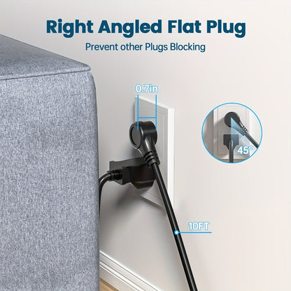 Surge Protector Power Strip Tower with 12 AC Outlets 5 USB Ports 8.8FT Extension Cord Night Light for an Everyday Personal Care Routine