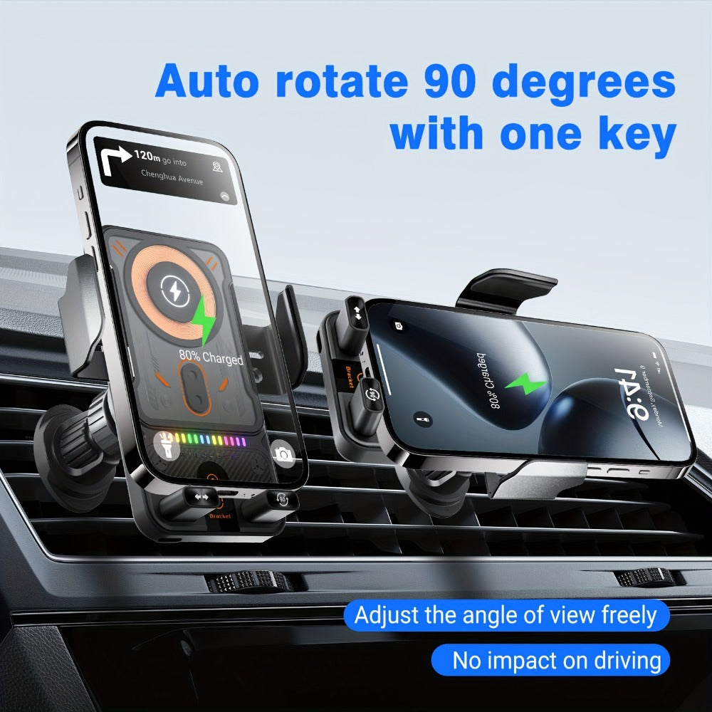 Car Wireless Charger 15W Auto-Align Smart Sensor FOD Detection Auto-Sensing Infrared Clamp 4mm for an Everyday Personal Care Routine