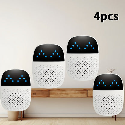 Dual-Mode Ultrasonic Pest Control Device 4-Pack with Plug-In Power and Compact Indoor Wall-Outlet Design