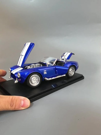 Shelby Cobra 1:22 Scale Zinc Alloy Diecast Model Car, Collector-Grade Exhibition-Quality Replica with Openable Doors