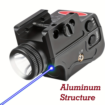 Tactical Green Laser Sight with LED Flashlight Combo – USB Rechargeable, Picatinny Rail Mount, Ambidextrous for Pistols, Rifles & Airguns