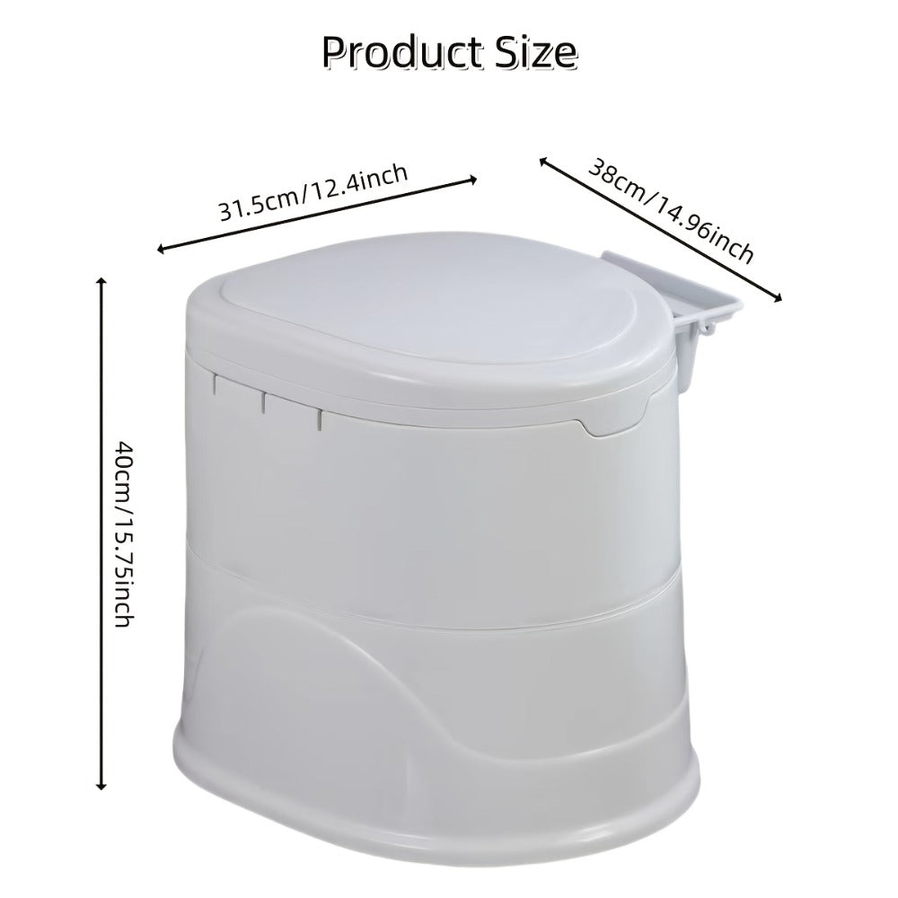 Portable Toilet with Lid Odor Control Tissue Holder Lightweight Camping Toilet for RV Camper Outdoor Travel Hiking Emergency Use No