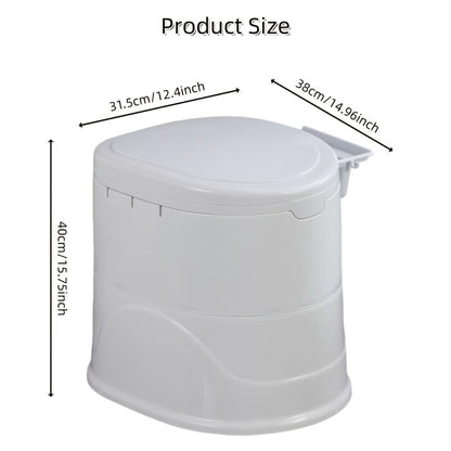 Portable Toilet with Lid Odor Control Tissue Holder Lightweight Camping Toilet for RV Camper Outdoor Travel Hiking Emergency Use No
