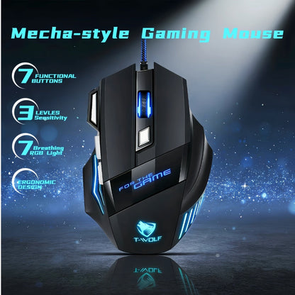 Programmable RGB Gaming Mouse Wired Pro-Grade with Turbo Click Multi-Mode DPI Sensitivity Dynamic for an Everyday Personal Care Routine
