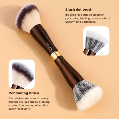 Makeup Brush Set, 8-Piece Double-Ended Collection with 16 Brush Heads, Aluminum Alloy Handles and Storage Box