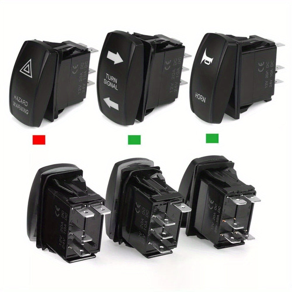 Rocker Switch Turn Signal Kit for 4x4 Off-Road – Street Legal LED Lights, Horn & Hazard Switch Kit, 12V/24V Universal Fit for UTV