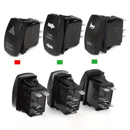 Rocker Switch Turn Signal Kit for 4x4 Off-Road – Street Legal LED Lights, Horn & Hazard Switch Kit, 12V/24V Universal Fit for UTV