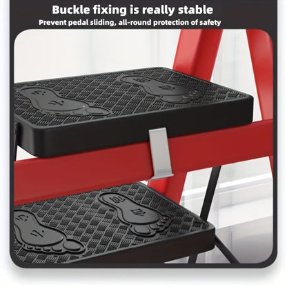 Portable Folding Step Ladder 3/4/5-Step, Weight, Plastic Step Stool Ladder, Foldable Ladder for Household