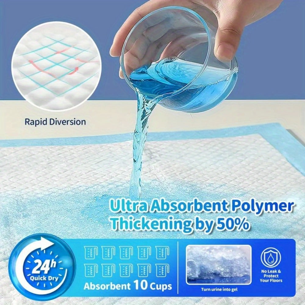 Puppy Pee Pads for Dogs - Super Leak-Proof Disposable Dog Training Pads - Puppy Potty Pads for Entryways, Bedrooms and Living Spaces