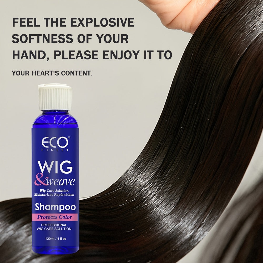 Wig Care Spray and Shampoo Set Anti-Frizz Deep Clean for Synthetic Human Hair & Braided Wigs