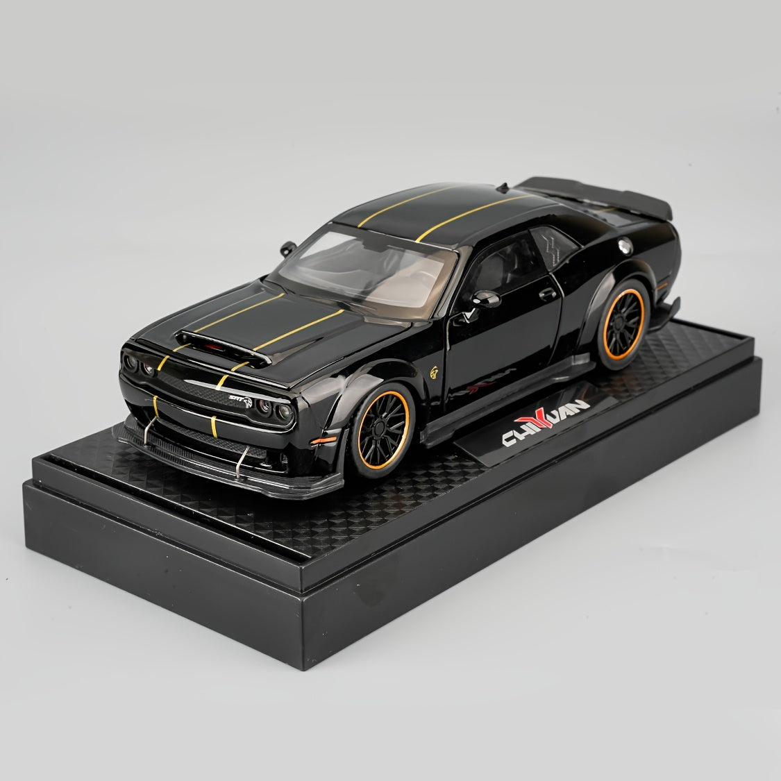 1:32 Scale Dodge Hellcat Die-Cast Metal Car Model with Openable Doors & Display Base, Collector Diecast Vehicle