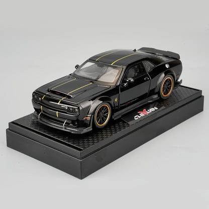 1:32 Scale Dodge Hellcat Die-Cast Metal Car Model with Openable Doors & Display Base, Collector Diecast Vehicle