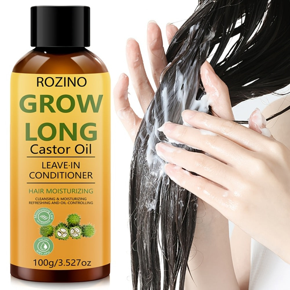 Deep Castor Oil Hair Conditioner 100ml Thickening Scalp Treatment for Bath Time, Home Spa and Personal Care