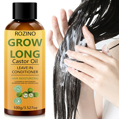 Deep Castor Oil Hair Conditioner 100ml Thickening Scalp Treatment for Bath Time, Home Spa and Personal Care