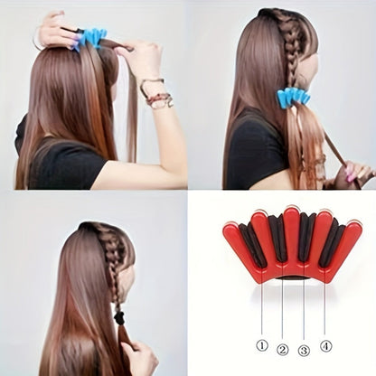 Hair Accessories 81-Piece Styling Kit with Bun Makers, Curlers, Clips, Pins and Braiding Tools