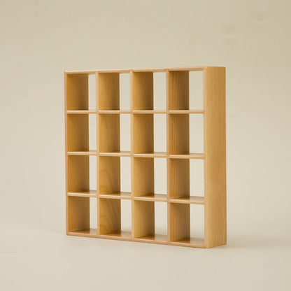 Dollhouse Miniature Display Cabinet 1:12 Scale 16-Compartment Modern Storage Shelf Organizer – Miniature Furniture Accessory for Dollhouse