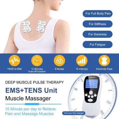 TENS Unit Stimulator for Pain Digital EMS Therapy Device for Back Neck Hip Nerve Pain for Entryways, Bedrooms and Living Spaces