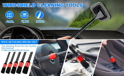 Car Cleaning Kit in 19 or 41-Piece Options with Brushes, Towels, Bucket and Selected Vacuum Tools
