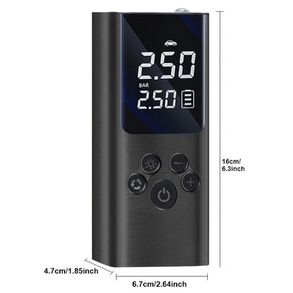 Cordless Tire Inflator Portable USB Rechargeable – Digital Gauge & LED Light, Fast Air Compressor with Auto Shutoff for Car, Bike