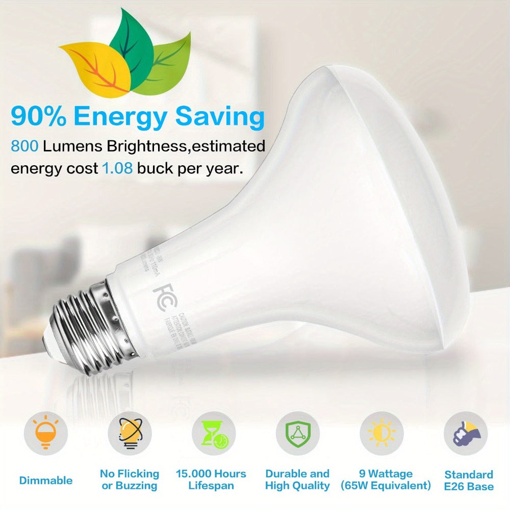BR30 LED Flood Light Bulbs 12W 800 Lumens 5000K Daylight White Non-Dimmable, for Home, Desk and Accent Lighting