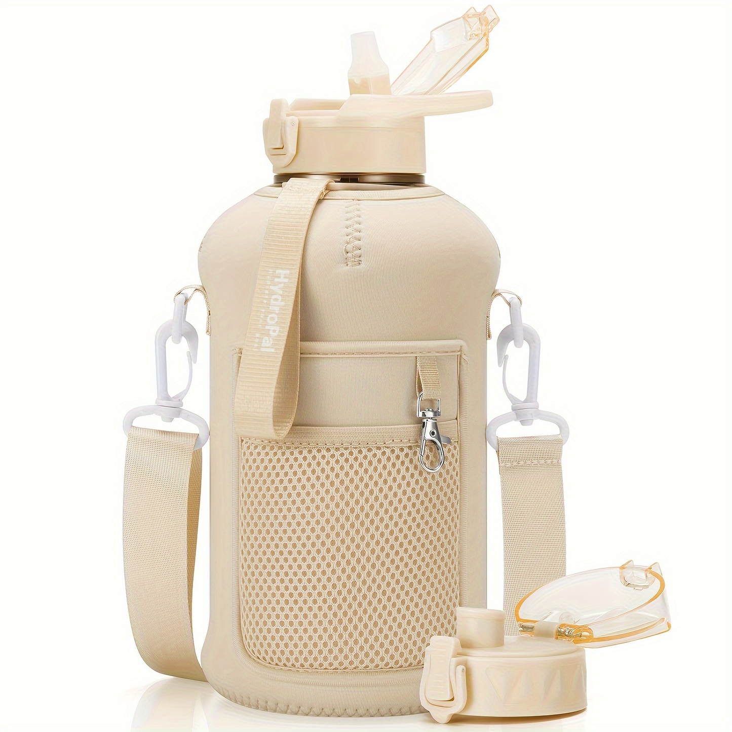 74oz Water Bottle Set with Two-Lid System, Storage Sleeve, Shoulder Strap and Five Sleeve Designs