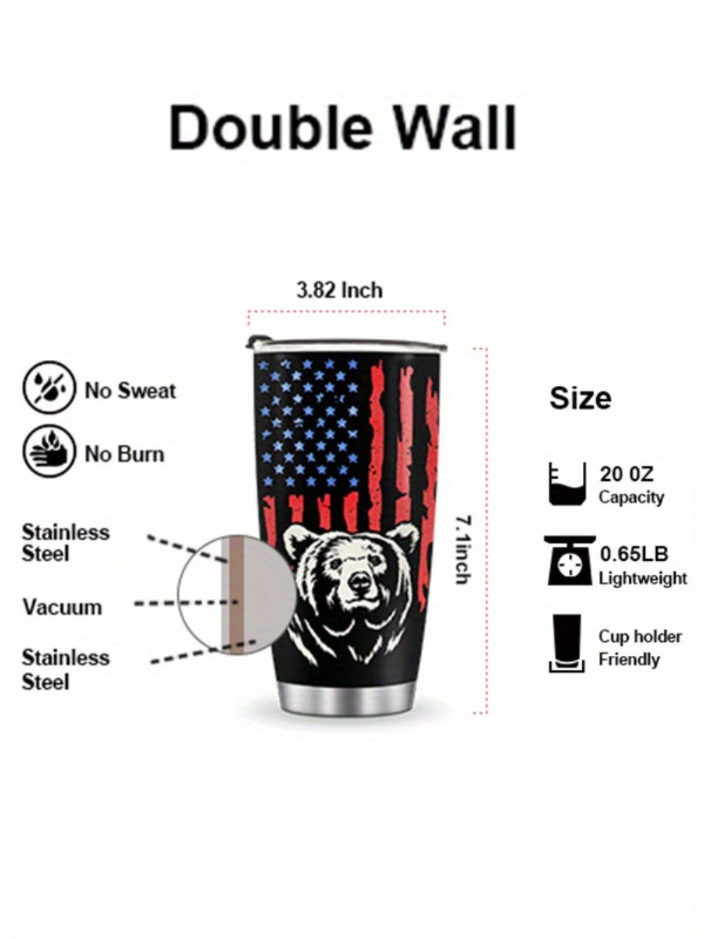 Hummingbird Flower Vacuum Insulated Travel Tumbler 20oz – Gift for Mom Grandma Sister Daughter Birthday Valentine's Day