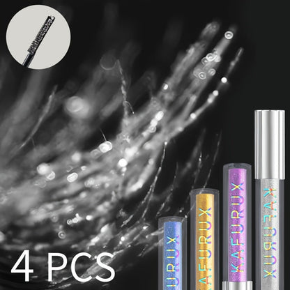 Colored Mascara Set 4pcs for Women – Vibrant Silver Blue Yellow Purple Curling Long-Lasting Formula, Highly Pigmented Bold Eye Makeup