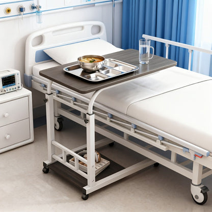 Bedside Table with Wheels Adjustable Height – Multi-Style Nursing Care Table for Elderly & Patients | Single & 3-Tier Rolling Overbed Dining