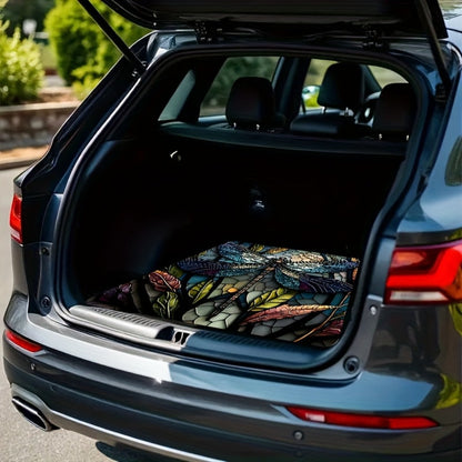 Car Trunk Mat Cargo Liner – Waterproof Non-Slip Trunk Floor Mat with Pattern Designs to Protect Vehicle Interior from Dirt