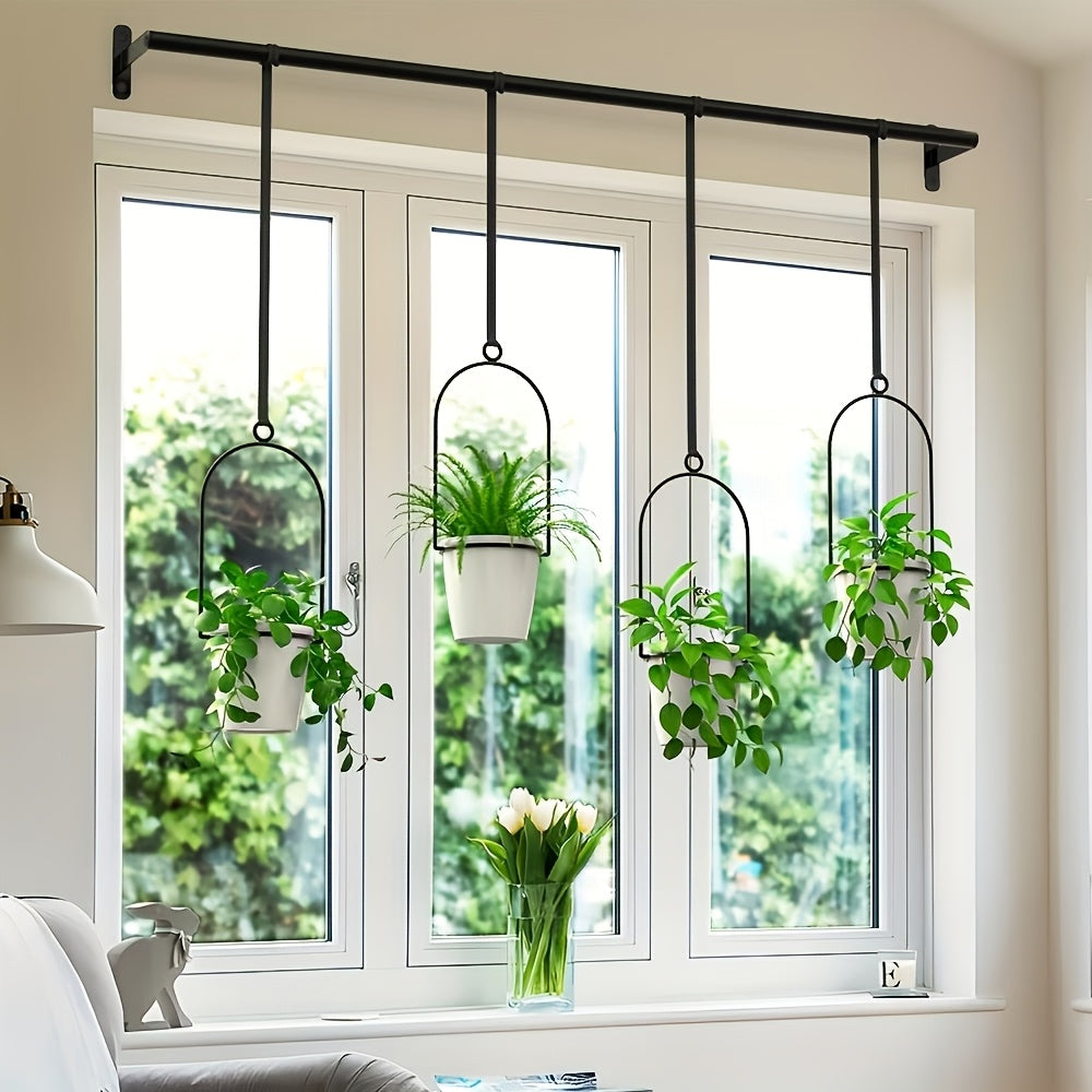 Hanging Planter | Adjustable Metal Wall Rack Indoor Herb Window Pot