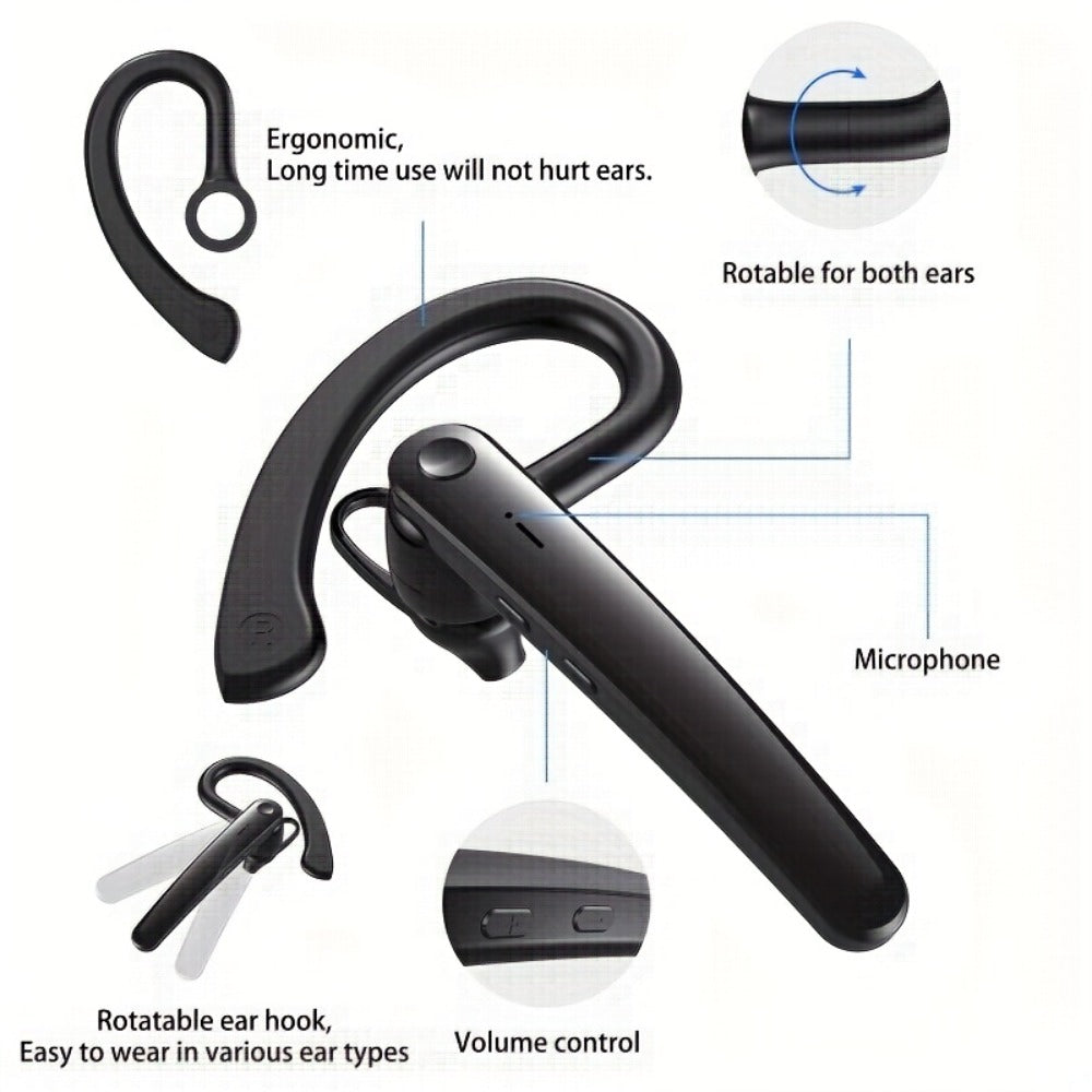 Bluetooth 5.4 Noise Cancelling Wireless Earphone Dual Microphone CVC8.0 200 Hours Talk Time for an Everyday Personal Care Routine