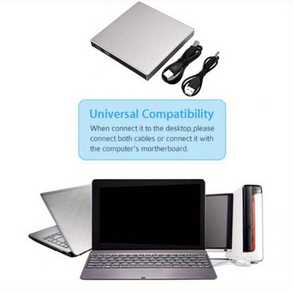 USB External DVD Drive with Storage Bag - Portable CD DVD-ROM CD-RW DVD-RW Burner Recorder Player for Laptop Desktop PC