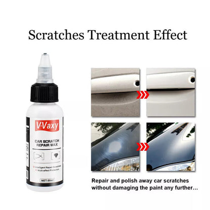 Car Scratch Repair Wax by V-Vaxy, Three 50ml Bottles with Three Sponges and Three Towels for Paint Application