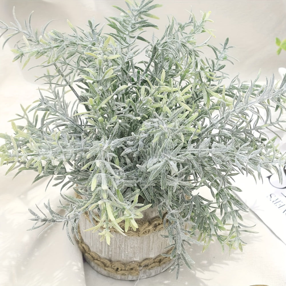 Fake Plants Artificial Plants Indoor 4-Pack Small Potted Greenery in Paper Pulp Pots for Entryways, Bedrooms and Living Spaces