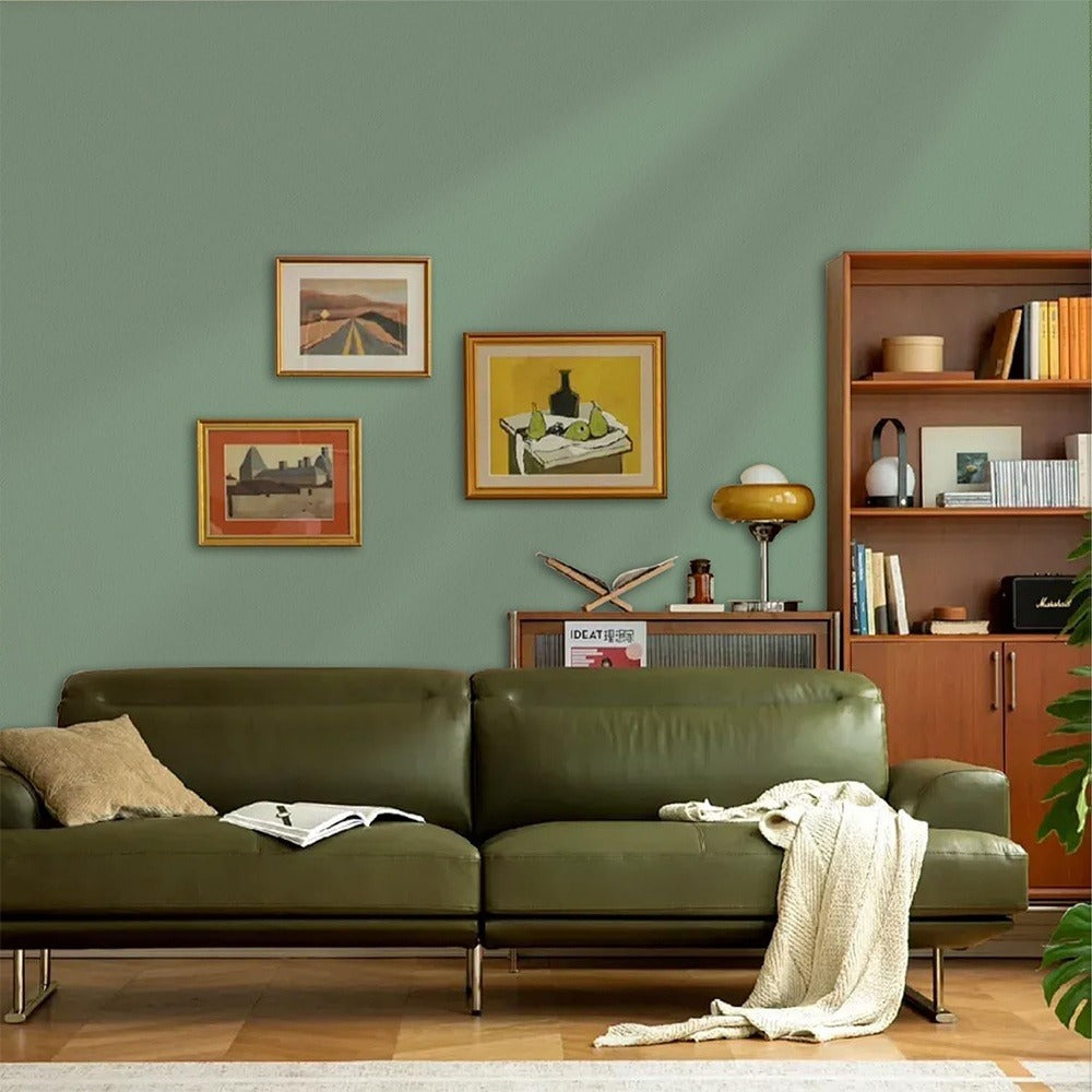 Peel and Stick Wallpaper Textured Matcha Green | Self-Adhesive Contact Paper 23.62"x118.1" Roll | Removable Wall Covering for Kitchen