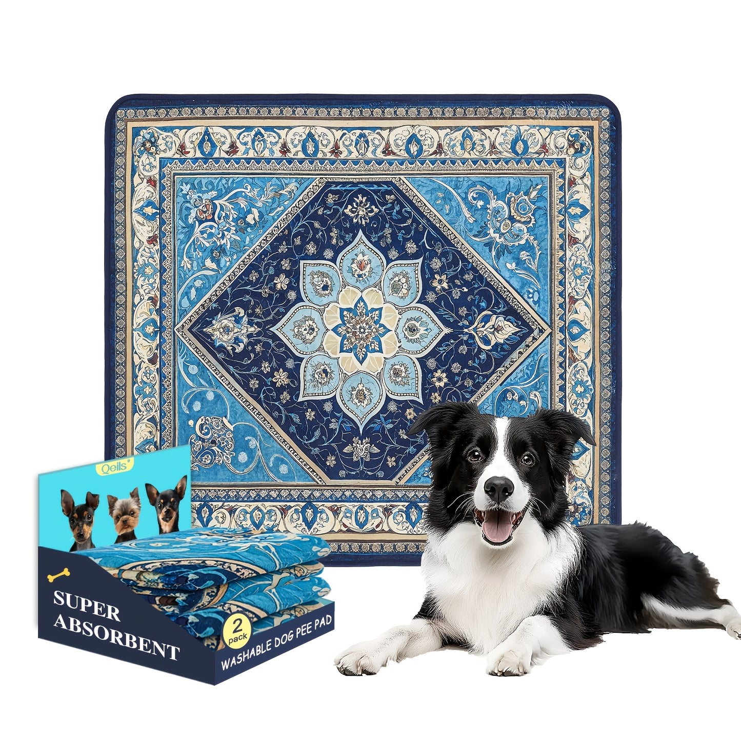 Washable Reusable Dog Pee Pads – Super Absorbent Non-Slip Puppy Training Pads in Multiple Sizes | Heavy-Duty Leakproof Pet Pads for Floor