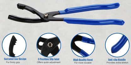 Oil Filter Wrench Set 7 Pcs – Swivel Oil Filter Removal Tool 2-3/8" to 5-1/4" (60-133mm), 12" Adjustable Pliers with 1/2" to 3/8" Adapter