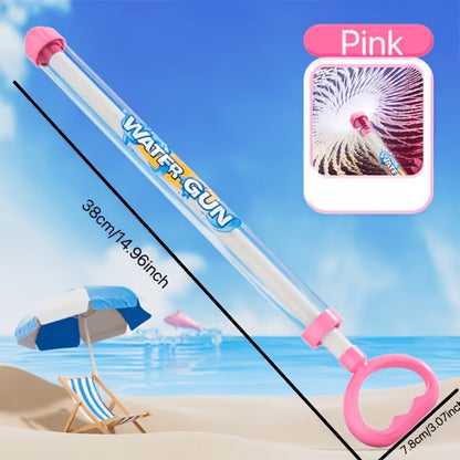 Firework-Shape Manual Water Blaster Set with Three or Six Pull-Push Wands in Blue, Purple and Pink