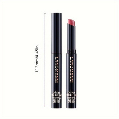 Lipstick Set, LANCMANNI 5-Color Angled-Tip Shine Collection with Two numbered shade-group Options