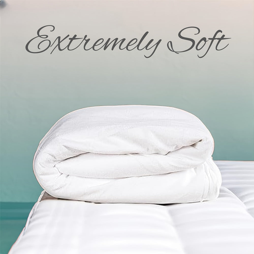 Two-Piece White Fitted Mattress Protector Set in Twin, Full, Queen or King 15-Inch-Pocket Checkouts