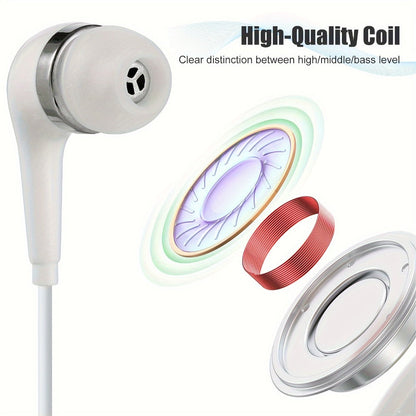 10 Pack Wired Earphones 3.5mm Bulk In-Ear Headphones Built-in Mic Volume Control for Bedside Audio, Alarms and Room Entertainment