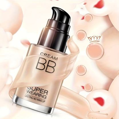 BB Cream Liquid Foundation Set 2-Piece with Makeup Sponge, for Makeup, Travel and Everyday Vanity Use