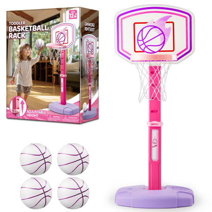 Toddler Basketball Hoop Adjustable Height 2.5-3.5ft Kids Basketball Goal with the Listed Color, Size or Set Options for Everyday Use