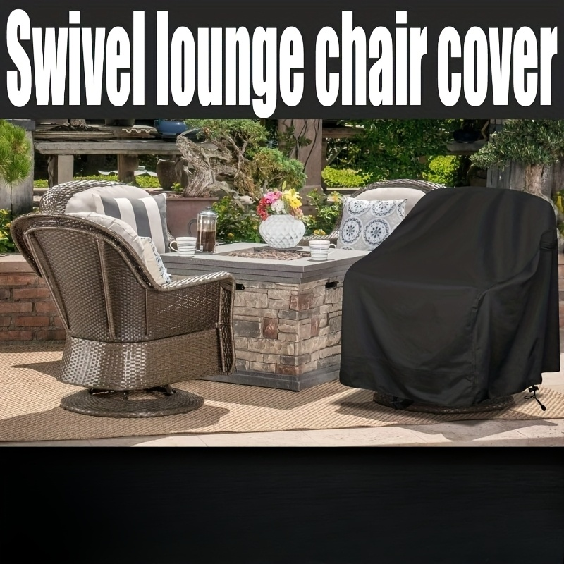 Swivel Patio Chair Covers Waterproof 2 Pack, Heavy Duty Outdoor Furniture Covers 27.5"W x 32.5"D x 43"H, All-Weather UV & Wind Resistant