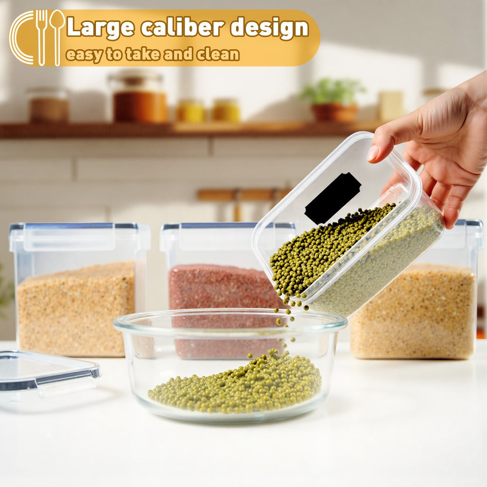 Food Storage Containers 8-, 16-, 30- or 32-Piece Rectangular Pantry Box Set with Matching Lids